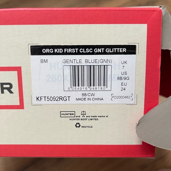 BRAND NEW Toddler HUNTER BOOTS color Gentle Blue - Picture 2 of 5